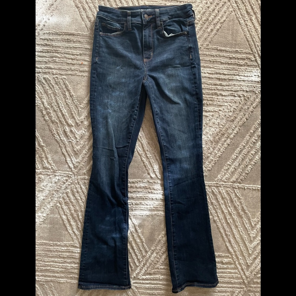 High waisted skinny kick jean